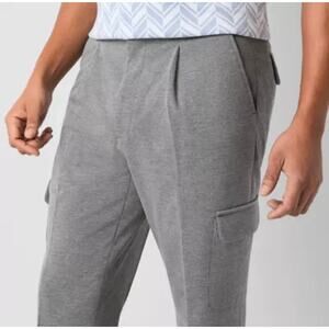 J. Ferrar cargo pant- 32x32-slim fit cargo gray pockets stretch Men’s NWT